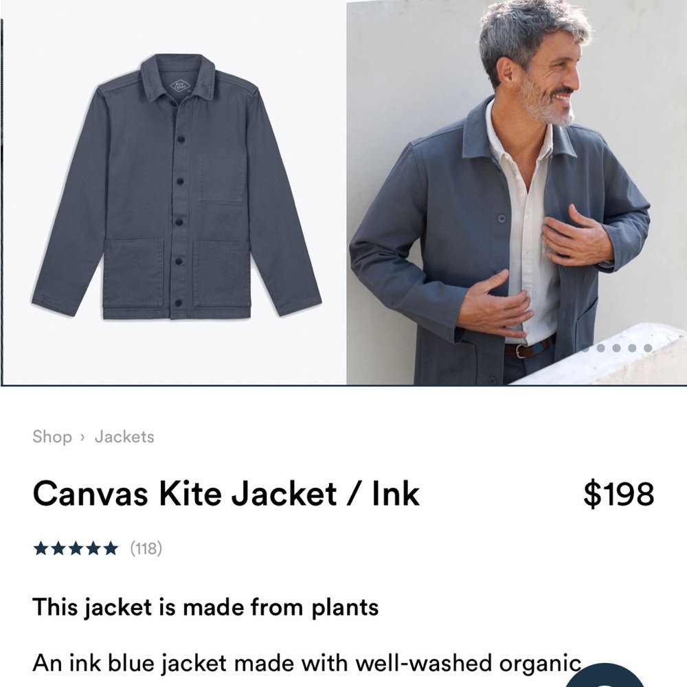 Alex Crane / Canvas Kite Jacket in Black